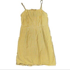 Shein Yellow Checkered Sundress